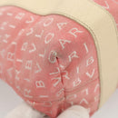 BVLGARI Hand Bag Canvas Pink Silver Auth 121218-16