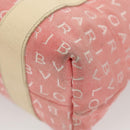 BVLGARI Hand Bag Canvas Pink Silver Auth 121218-9