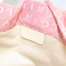 BVLGARI Hand Bag Canvas Pink Silver Auth 121218-17