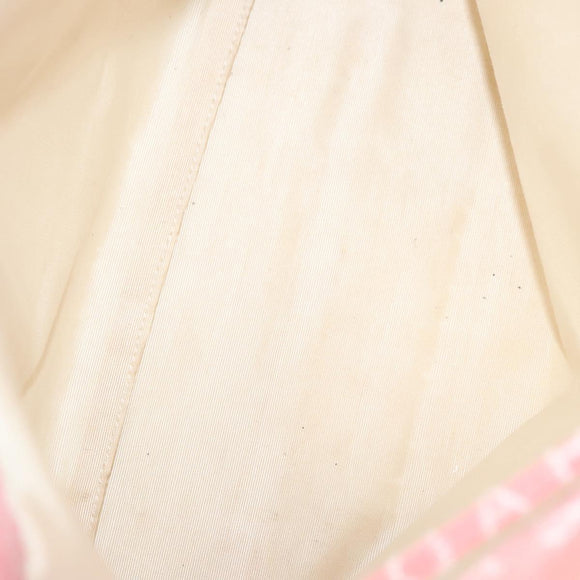 BVLGARI Hand Bag Canvas Pink Silver Auth 121218