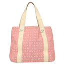 BVLGARI Hand Bag Canvas Pink Silver Auth 121218-2