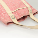 BVLGARI Hand Bag Canvas Pink Silver Auth 121218-6