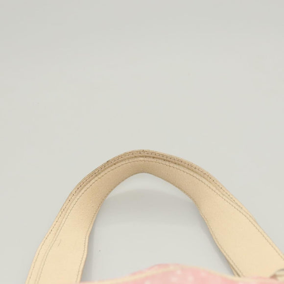 BVLGARI Hand Bag Canvas Pink Silver Auth 121218