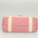 BVLGARI Hand Bag Canvas Pink Silver Auth 121218-5