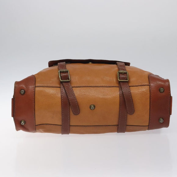 Chloe Tote Bag Leather Brown Auth 121219
