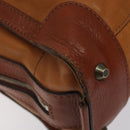 Chloe Tote Bag Leather Brown Auth 121219-14