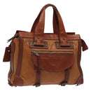Chloe Tote Bag Leather Brown Auth 121219-1