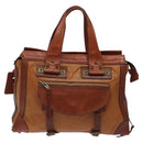 Chloe Tote Bag Leather Brown Auth 121219-13