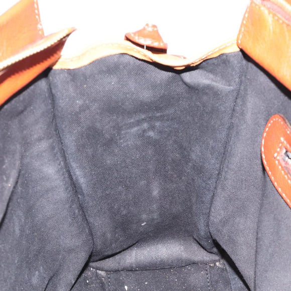 Chloe Tote Bag Leather Brown Auth 121219