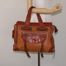 Chloe Tote Bag Leather Brown Auth 121219-24
