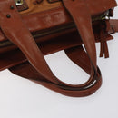 Chloe Tote Bag Leather Brown Auth 121219-8