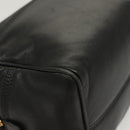 LOEWE Hand Bag Leather Black Gold Auth 121225-9