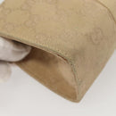 GUCCI GG Canvas Pouch Beige Auth 121227-14