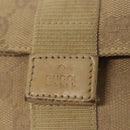 GUCCI GG Canvas Pouch Beige Auth 121227-9