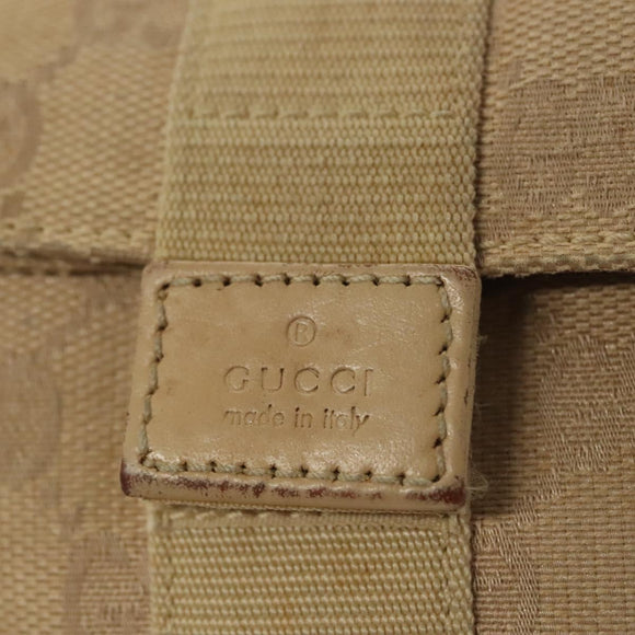 GUCCI GG Canvas Pouch Beige Auth 121227