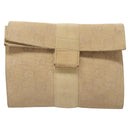 GUCCI GG Canvas Pouch Beige Auth 121227-13