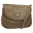 CELINE C Sulky Shoulder Bag Coated Canvas Beige gold Auth 121230-1