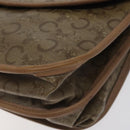 CELINE C Sulky Shoulder Bag Coated Canvas Beige gold Auth 121230-14