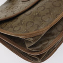 CELINE C Sulky Shoulder Bag Coated Canvas Beige gold Auth 121230-11