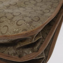 CELINE C Sulky Shoulder Bag Coated Canvas Beige gold Auth 121230-12