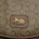 CELINE C Sulky Shoulder Bag Coated Canvas Beige gold Auth 121230-14
