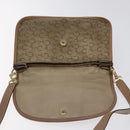 CELINE C Sulky Shoulder Bag Coated Canvas Beige gold Auth 121230-15
