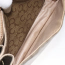 CELINE C Sulky Shoulder Bag Coated Canvas Beige gold Auth 121230-21