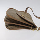 CELINE C Sulky Shoulder Bag Coated Canvas Beige gold Auth 121230-4