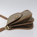 CELINE C Sulky Shoulder Bag Coated Canvas Beige gold Auth 121230-5