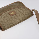 CELINE C Sulky Shoulder Bag Coated Canvas Beige gold Auth 121230-6