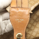 CELINE Macadam Canvas Boston Bag PVC Brown Gold Auth 121232-17