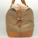 CELINE Macadam Canvas Boston Bag PVC Brown Gold Auth 121232-3