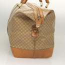 CELINE Macadam Canvas Boston Bag PVC Brown Gold Auth 121232-4