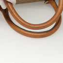 CELINE Macadam Canvas Boston Bag PVC Brown Gold Auth 121232-7