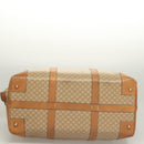 CELINE Macadam Canvas Boston Bag PVC Brown Gold Auth 121232-5