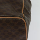 CELINE Macadam Canvas Backpack PVC Leather Brown Gold Auth 121237-15
