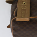 CELINE Macadam Canvas Backpack PVC Leather Brown Gold Auth 121237-16
