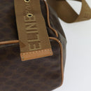 CELINE Macadam Canvas Backpack PVC Leather Brown Gold Auth 121237-9