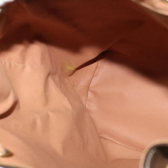 CELINE Macadam Canvas Backpack PVC Leather Brown Gold Auth 121237