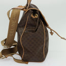 CELINE Macadam Canvas Backpack PVC Leather Brown Gold Auth 121237-4