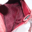CARTIER Shoulder Bag Leather Bordeaux Gold Auth 121239-22