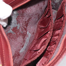 CARTIER Clutch Bag Leather Bordeaux Gold Auth 121240-18