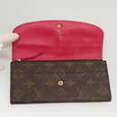 LOUIS VUITTON Monogram Portefeuille Emilie Wallet Pink M60697 LV Auth 121244-8