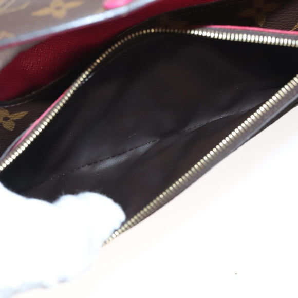 LOUIS VUITTON Monogram Portefeuille Emilie Wallet Pink M60697 LV Auth 121244