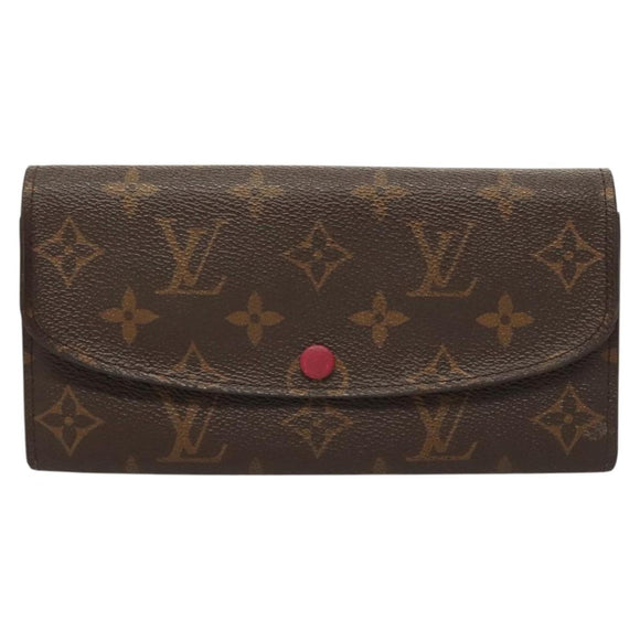 LOUIS VUITTON Monogram Portefeuille Emilie Wallet Pink M60697 LV Auth 121244
