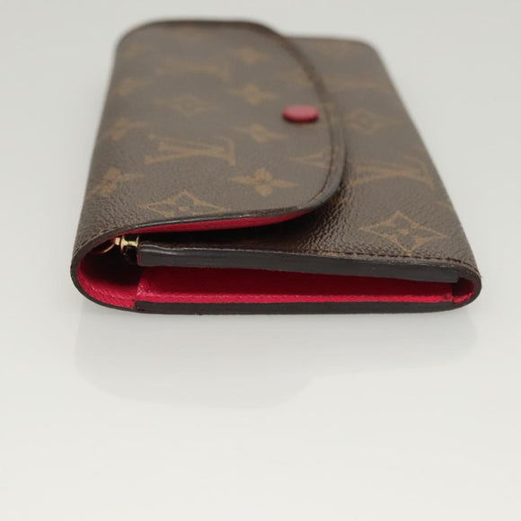 LOUIS VUITTON Monogram Portefeuille Emilie Wallet Pink M60697 LV Auth 121244