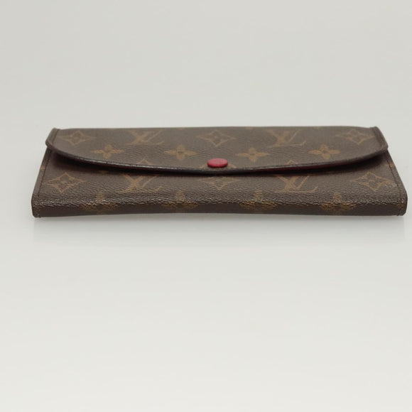 LOUIS VUITTON Monogram Portefeuille Emilie Wallet Pink M60697 LV Auth 121244
