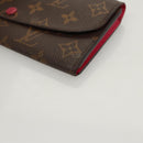 LOUIS VUITTON Monogram Portefeuille Emilie Wallet Pink M60697 LV Auth 121244-14