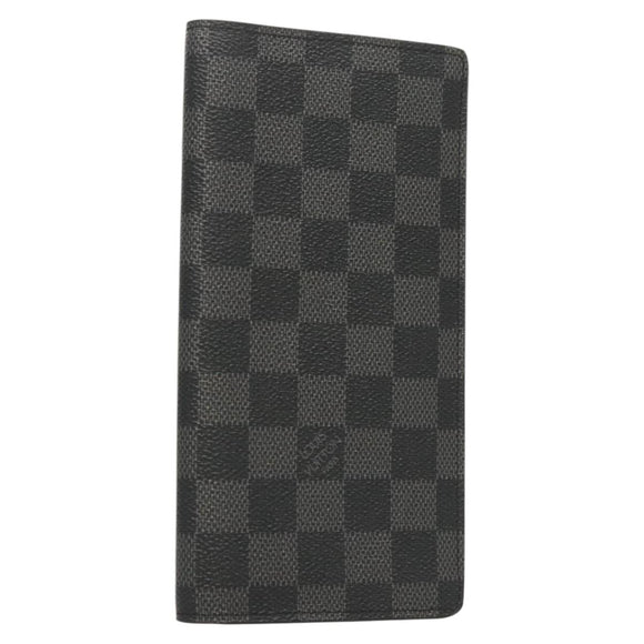 LOUIS VUITTON Damier Graphite Portefeuille Ron Long Wallet N62227 LV Auth 121246