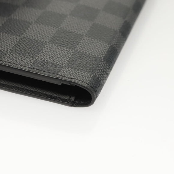 LOUIS VUITTON Damier Graphite Portefeuille Ron Long Wallet N62227 LV Auth 121246
